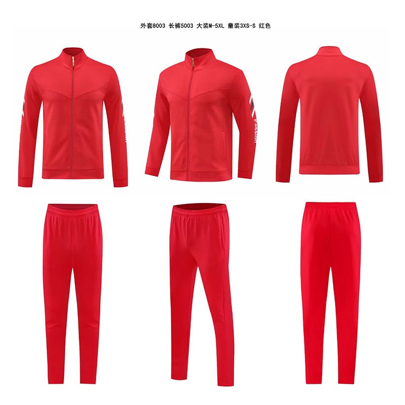 2024 Long Sleeve Leisure Sports Suit Appearance Clothing Full Pull Coat Children'S Men And Women - Image 4